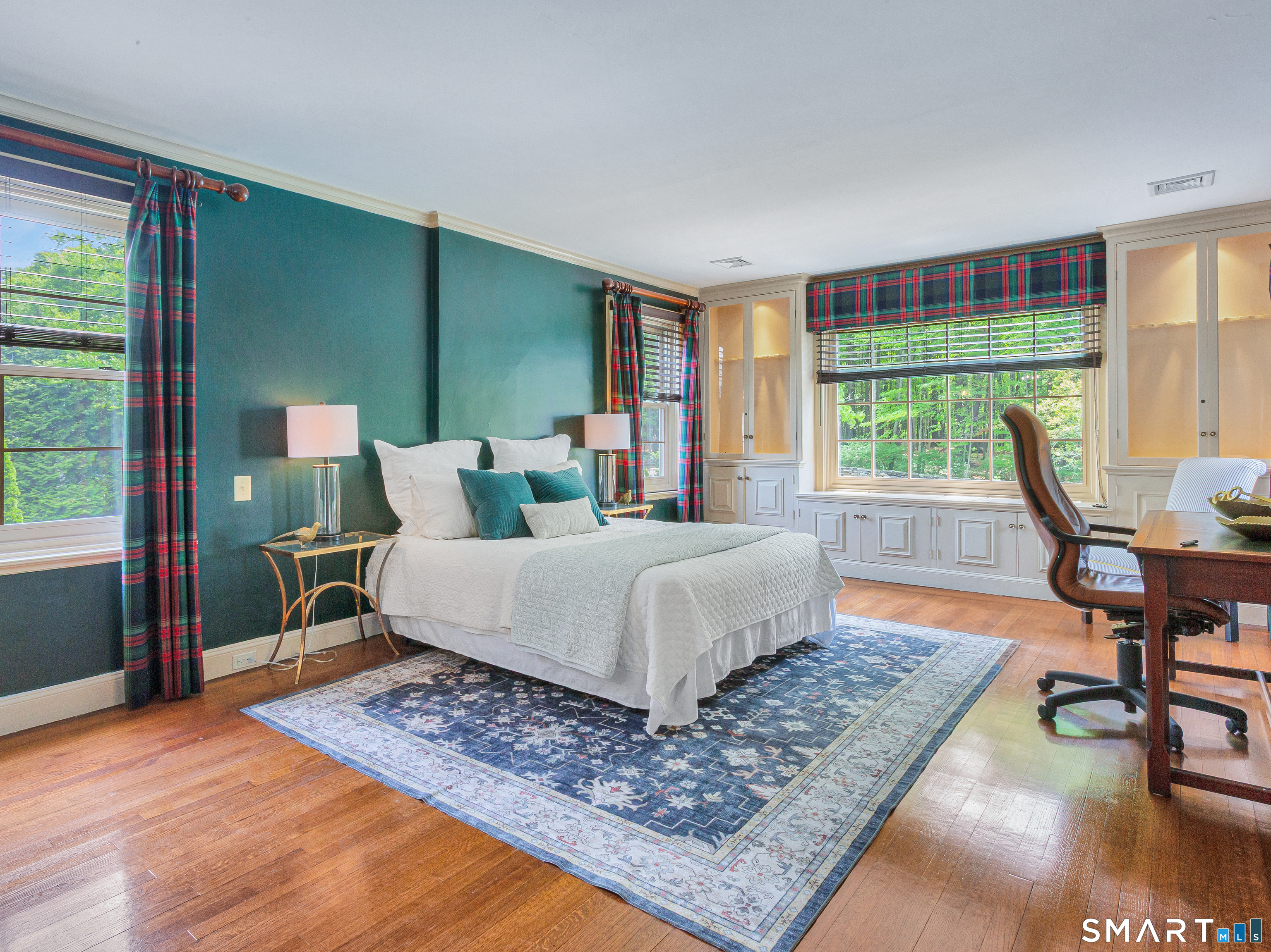 433 Wrights Crossing Road Pomfret Center, CT 06259 - Photo 23 of 40 Ensuite bedroom with wood burning fireplace; large dressing room; and hardwood floor;