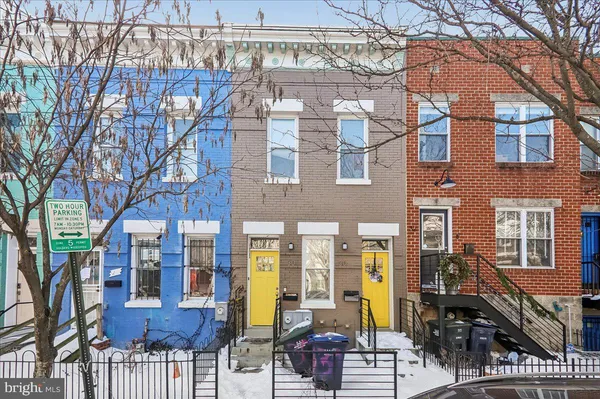 a view of a building with a bench
