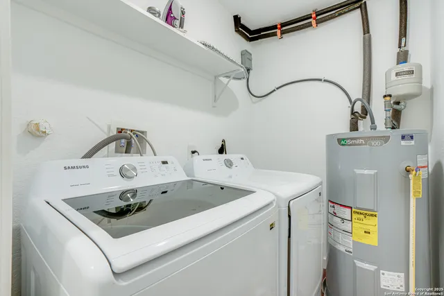 a room with a closet