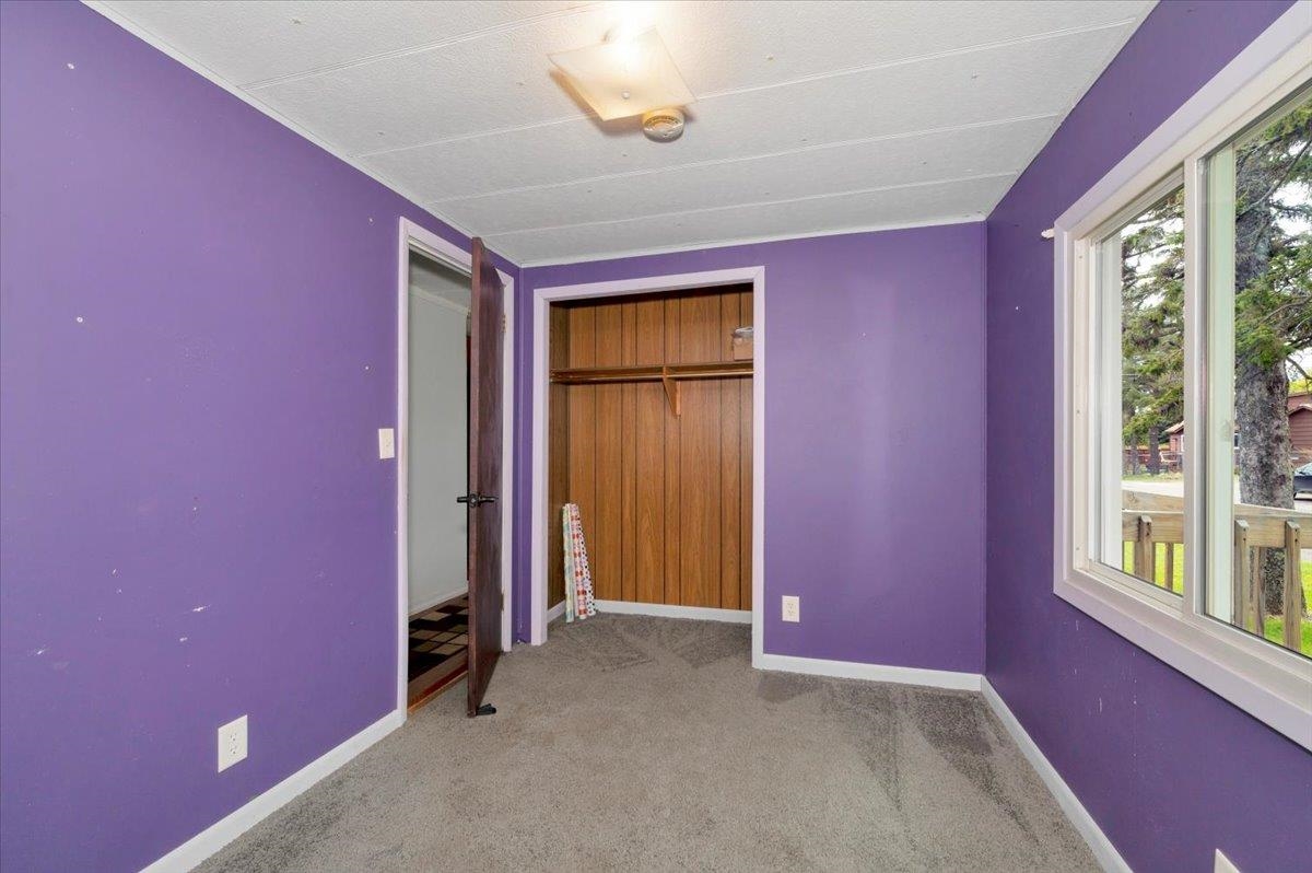 1632 9th Avenue Two Harbors, MN 55616 - Photo 11 of 21 Unfurnished bedroom featuring carpet floors, baseboards, and a closet