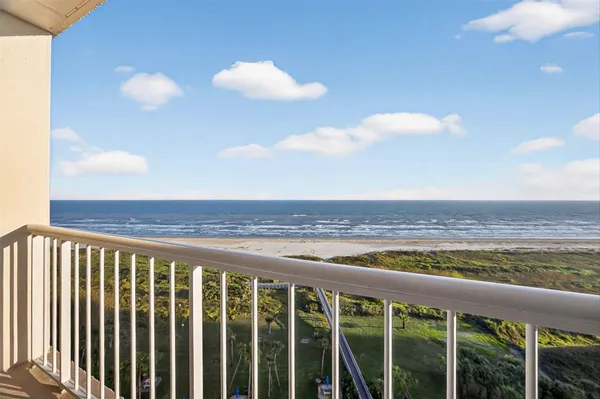 a view of a balcony