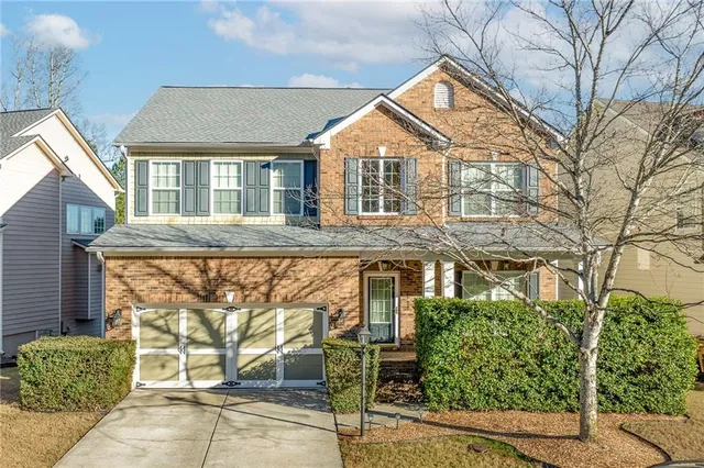 a porch with a glass door
