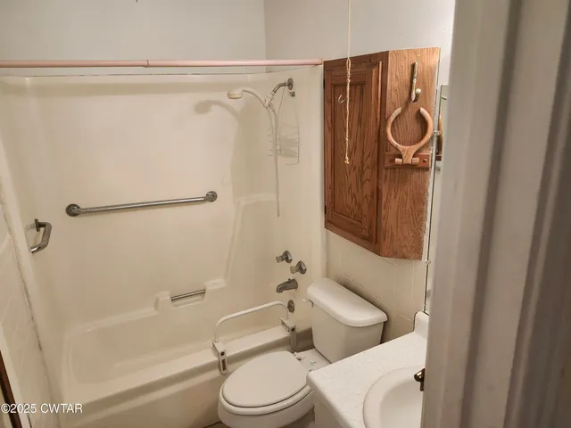 a white toilet sitting next to a bath tub