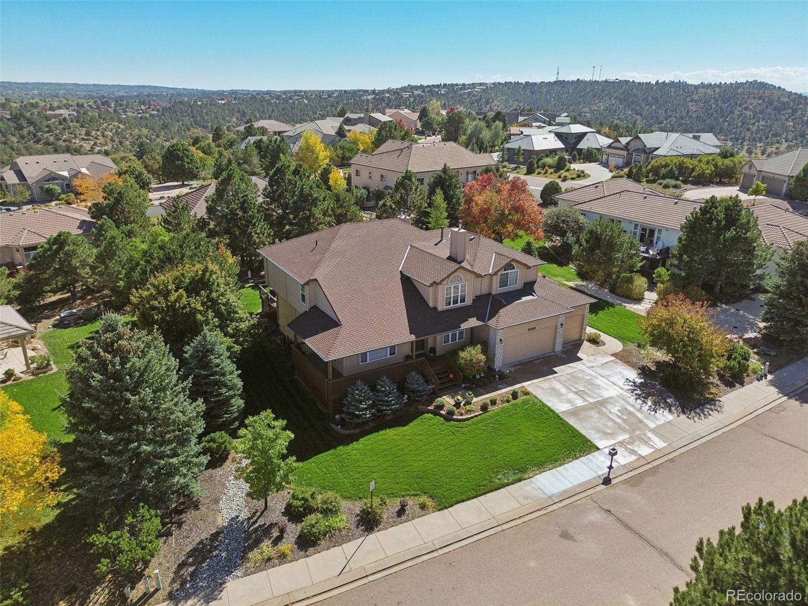 5575 Butler Court Colorado Springs, CO 80918 - Photo 40 of 47 an aerial view of a house with a garden