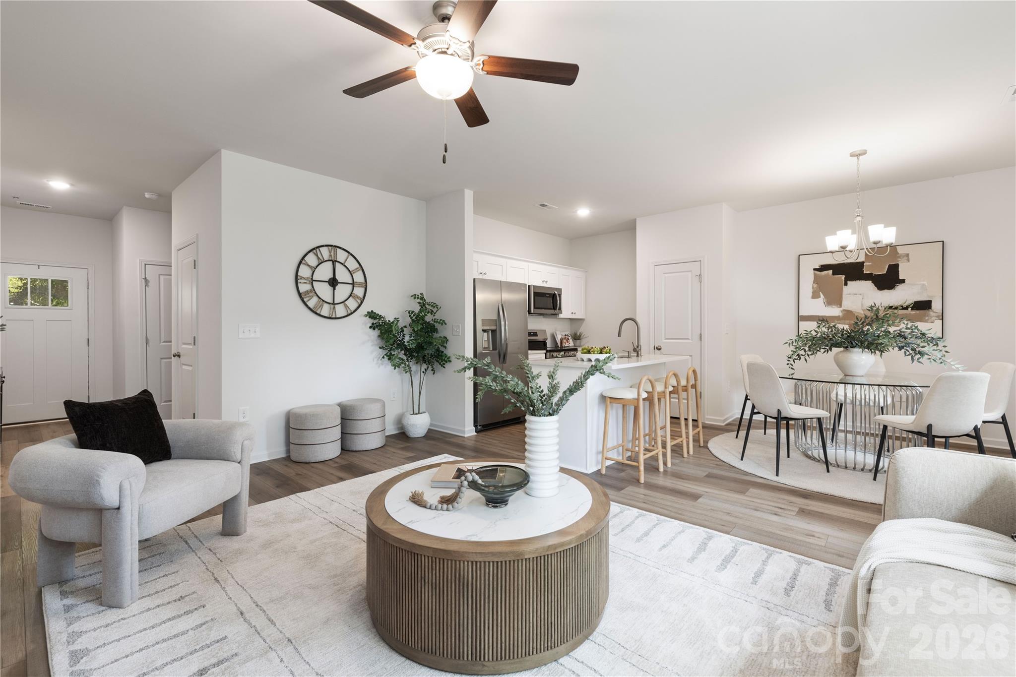 6924 Ridge Ln Road Charlotte, NC 28262 - Photo 9 of 24 a living room with furniture and a view of kitchen
