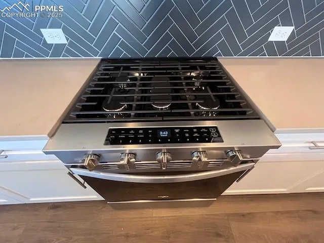 a close up of a stove