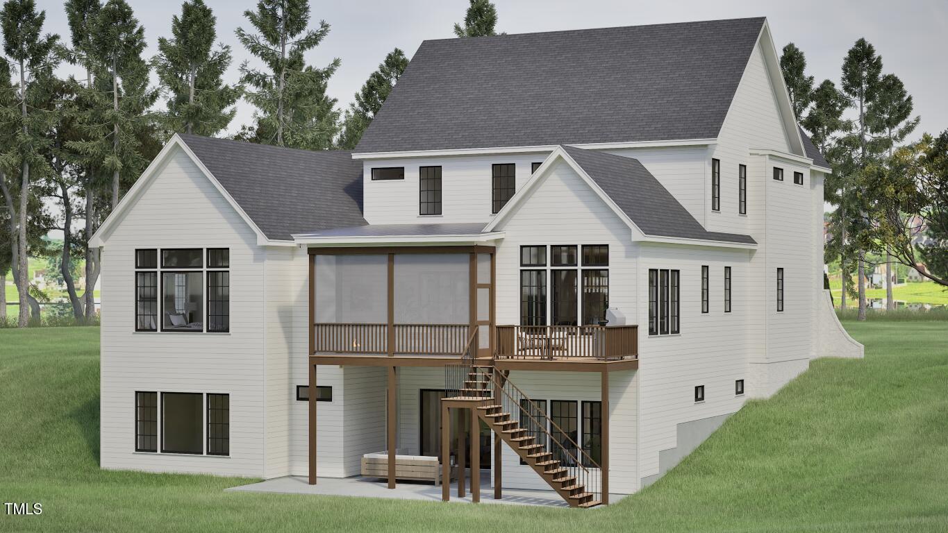 913 Tyrrell Road Raleigh, NC 27609 - Photo 34 of 42 a aerial view of a house with a yard