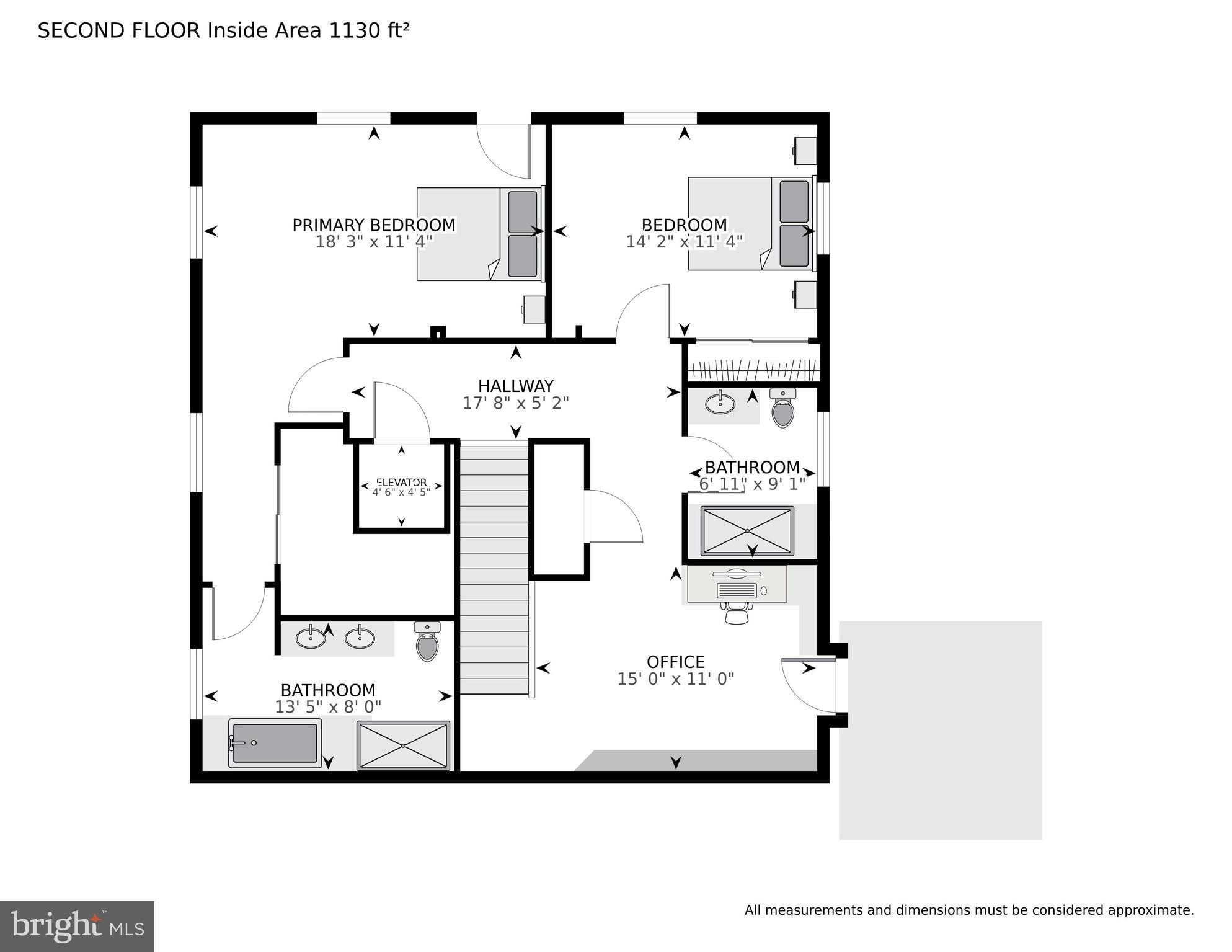 3052 R Street Northwest, Unit 307 Washington, DC 20007 - Photo 65 of 66 Second Floor w/Access to Balcony off the office