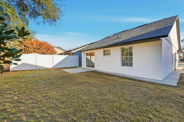 a backyard of a house
