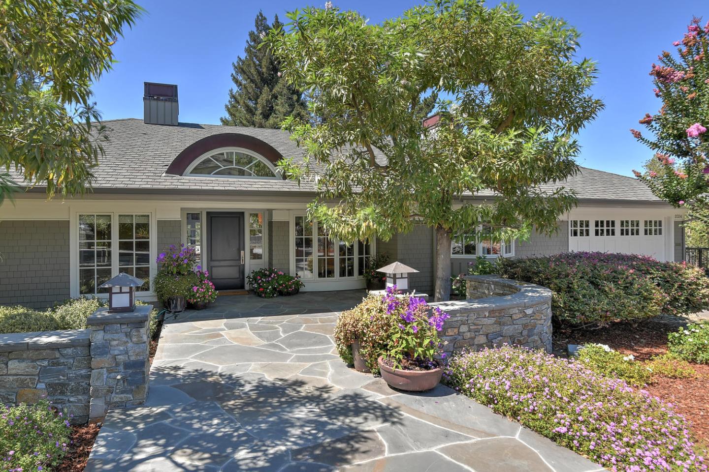 2324 Crest Lane Menlo Park, CA 94025 - Photo 1 of 42 a view of a house with a yard and a garden