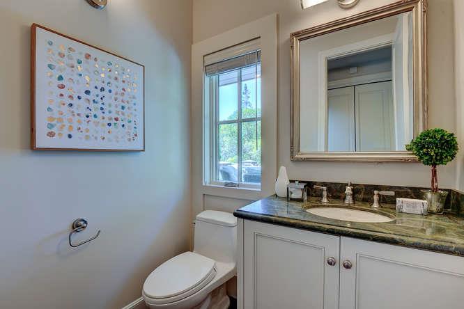 2324 Crest Lane Menlo Park, CA 94025 - Photo 18 of 42 a bathroom with a granite countertop bathtub sink vanity mirror and toilet