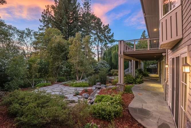 2324 Crest Lane Menlo Park, CA 94025 - Photo 36 of 42 a view of a brick house with a yard