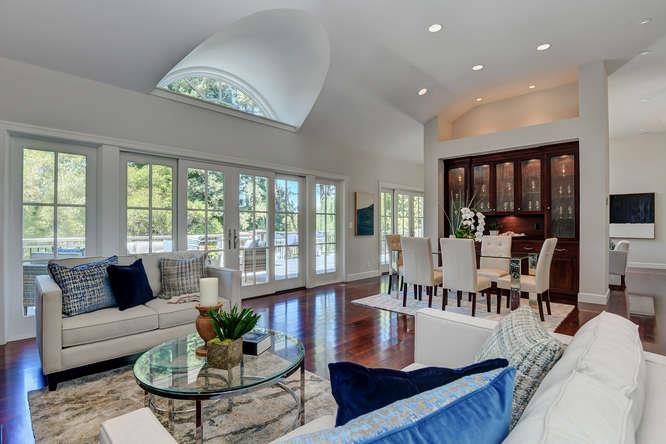 2324 Crest Lane Menlo Park, CA 94025 - Photo 7 of 42 a living room with furniture and a large window