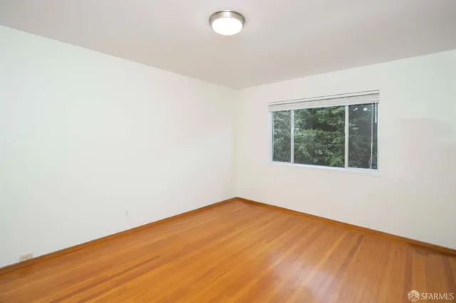 an empty room with a window