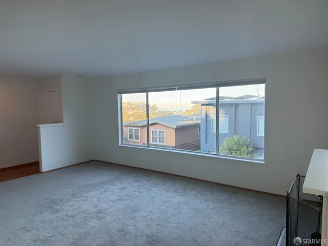 an empty room with a window