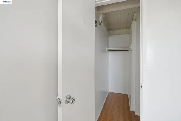 a view of a hallway with front door