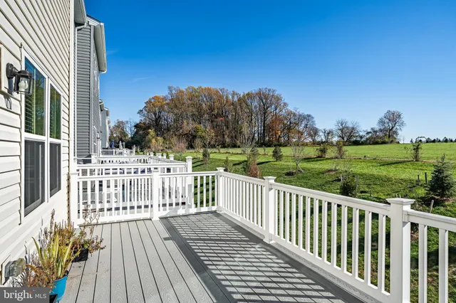 a view of a wooden deck