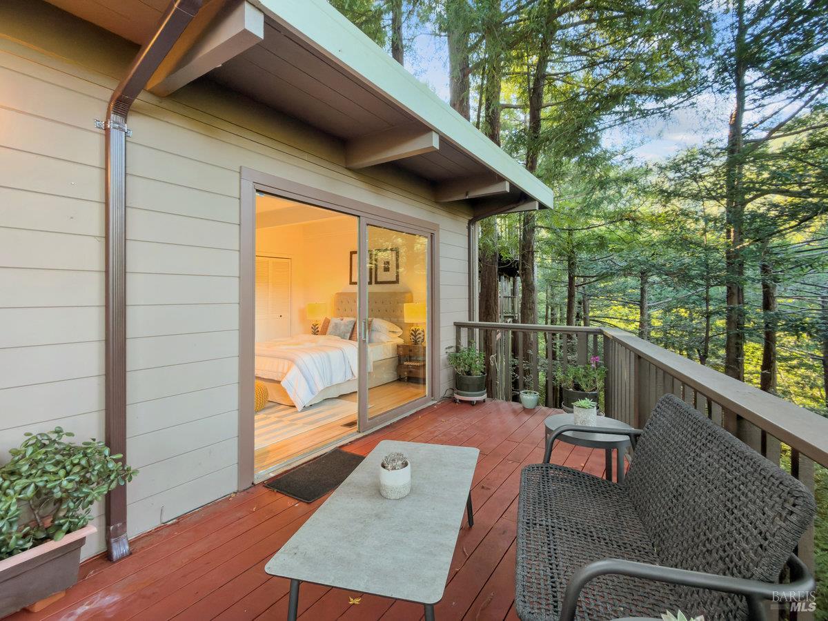 300 Hazel Avenue Mill Valley, CA 94941 - Photo 34 of 50 a view of a chair and tables in the balcony