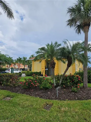 a view of a park with a tree in the grass