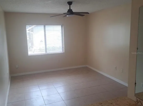 an empty room with a window