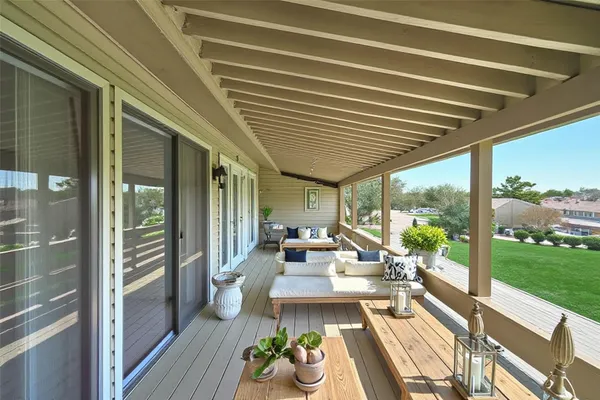 a outdoor space with furniture
