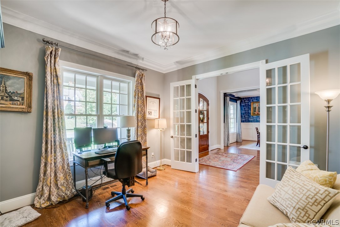 556 Raleigh Manor Road Henrico, VA 23229 - Photo 7 of 41 Office with French doors opens off the foyer
