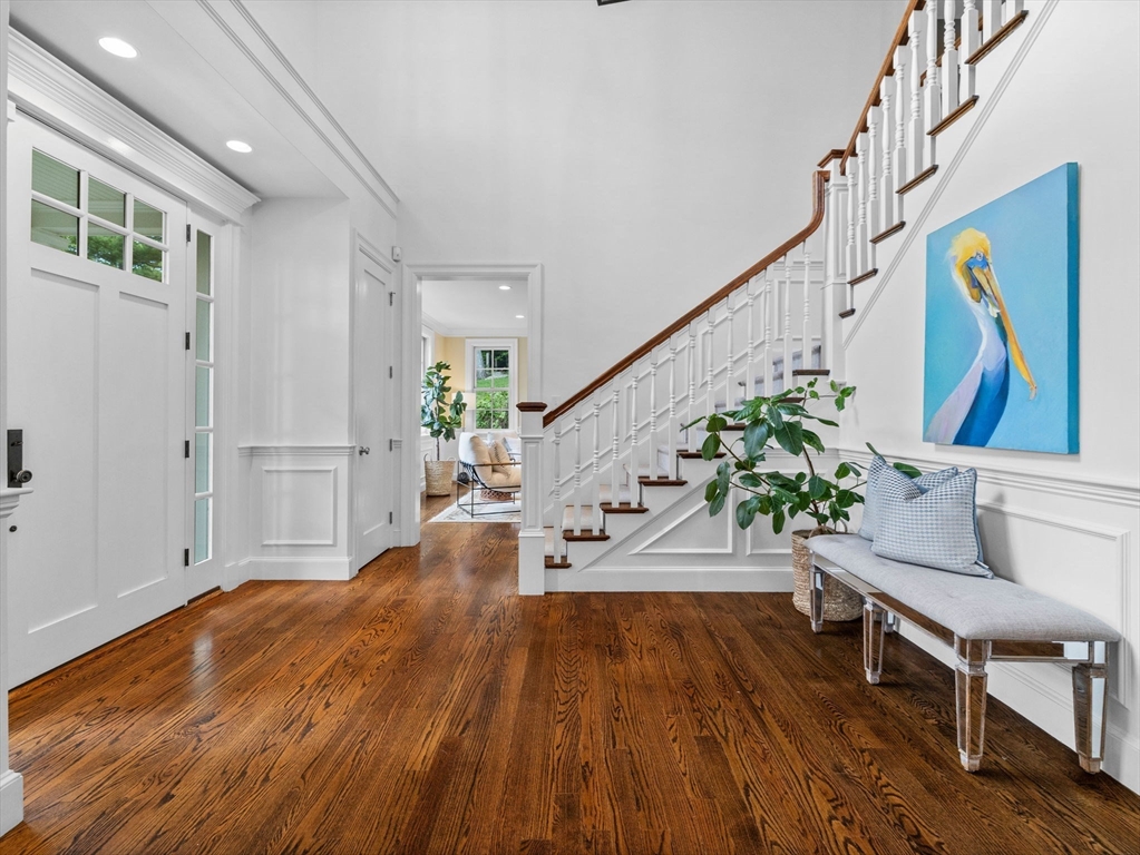 50 Temple Road Wellesley, MA 02482 - Photo 3 of 37 a view of an entryway with wooden floor