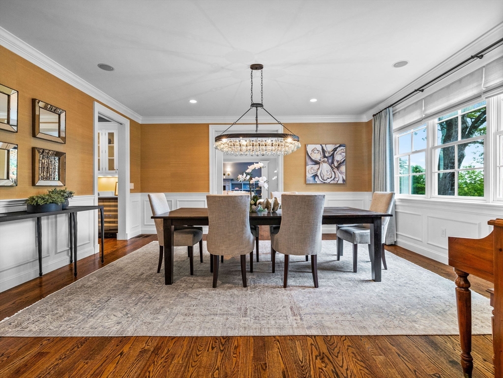50 Temple Road Wellesley, MA 02482 - Photo 6 of 37 a view of a dining room with furniture