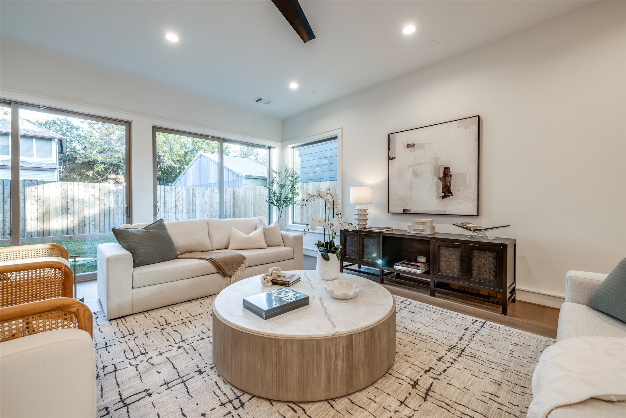 1601 Vermont Street Houston, TX 77006 - Photo 19 of 49 a living room with furniture and a fireplace