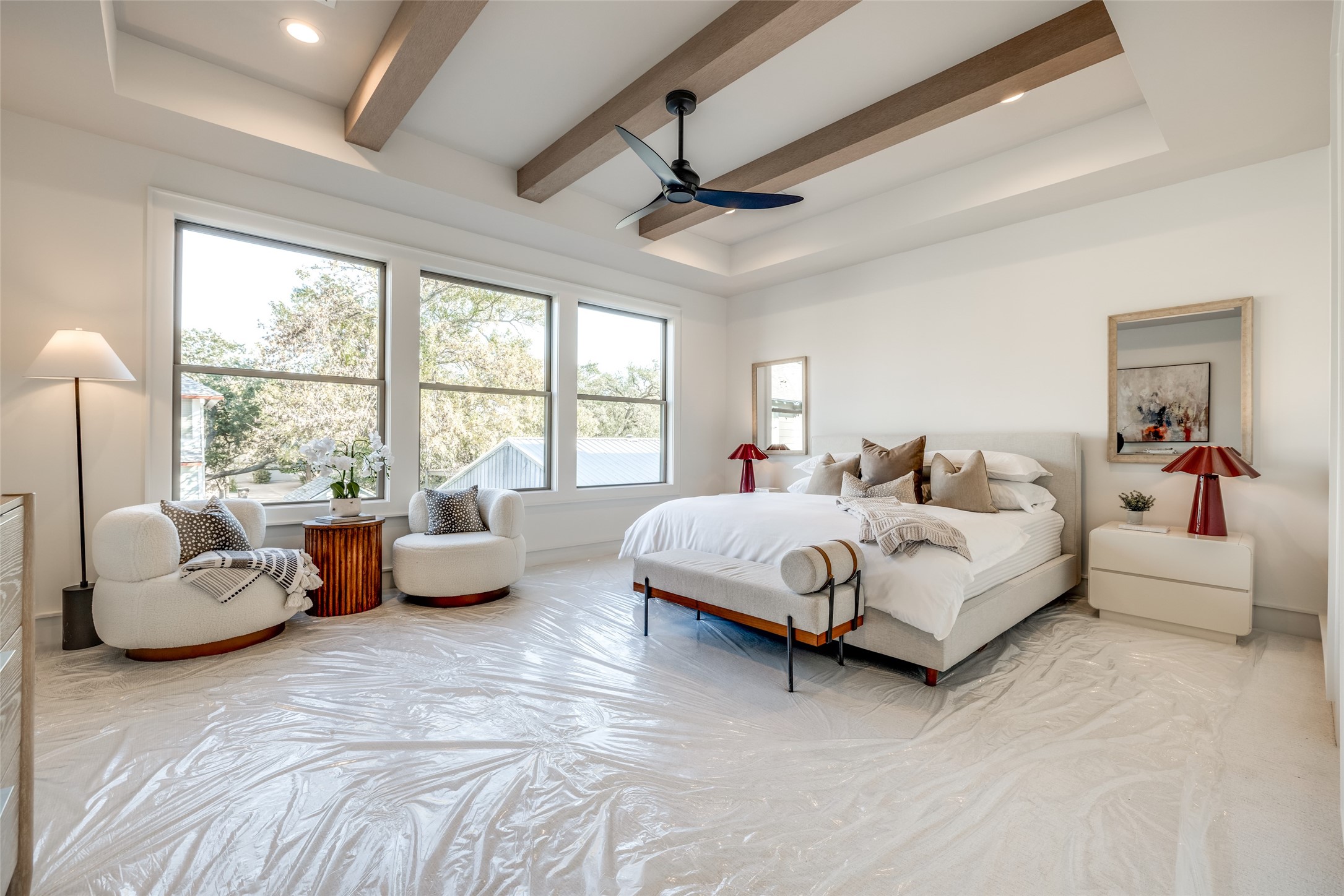 1601 Vermont Street Houston, TX 77006 - Photo 35 of 46 a spacious bedroom with a bed and large windows
