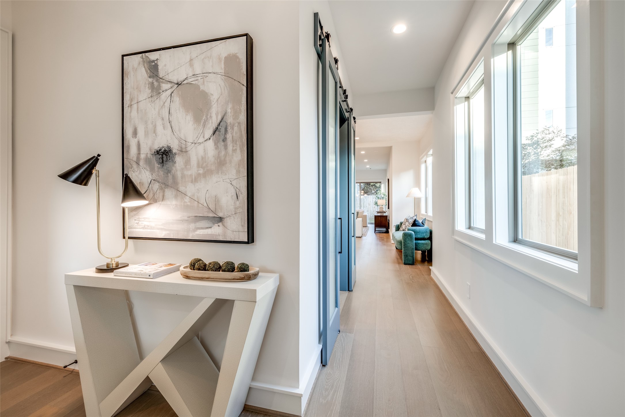 1601 Vermont Street Houston, TX 77006 - Photo 9 of 46 a view of hallway with furniture and wooden floor