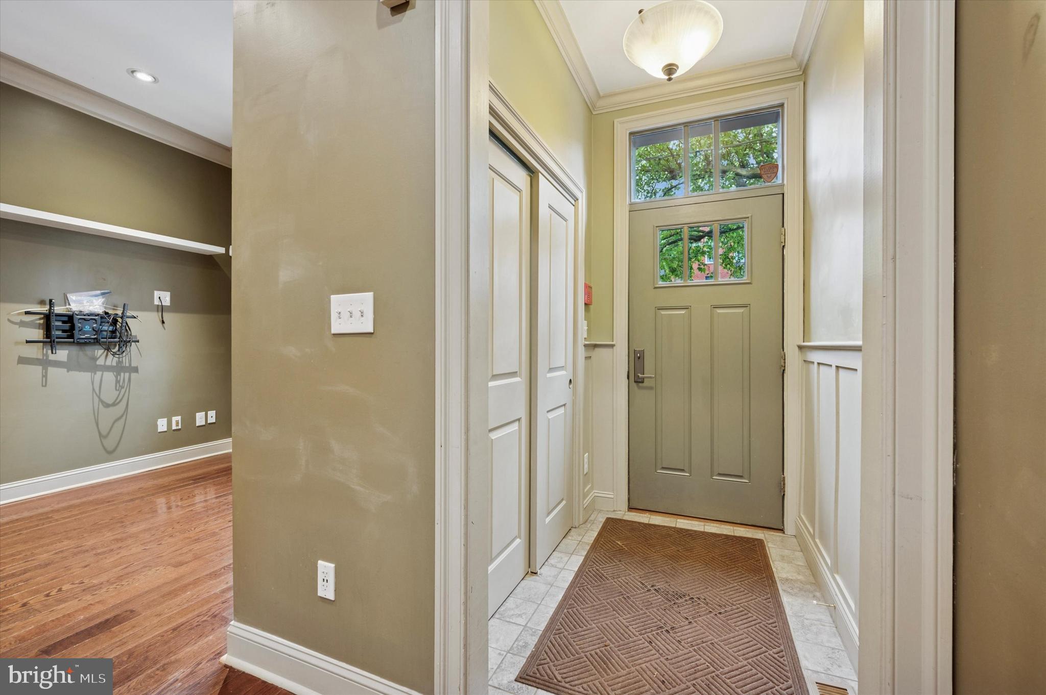 2351 East York Street Philadelphia, PA 19125 - Photo 4 of 44 a view of a hallway with closet and a window