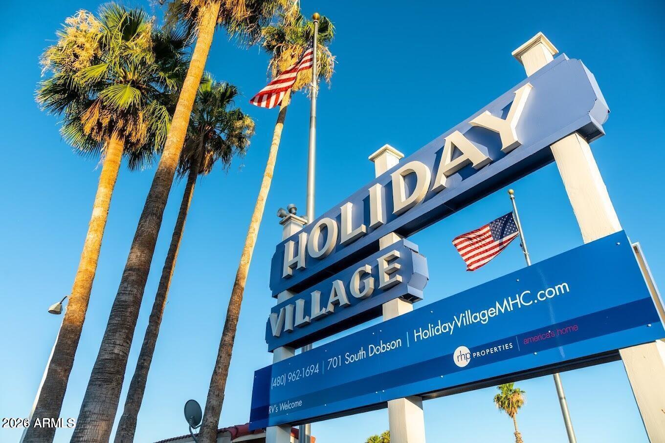 701 South Dobson Road, Unit 341 Mesa, AZ 85202 - Photo 36 of 69 HOLIDAY VILLAGE ENTRY