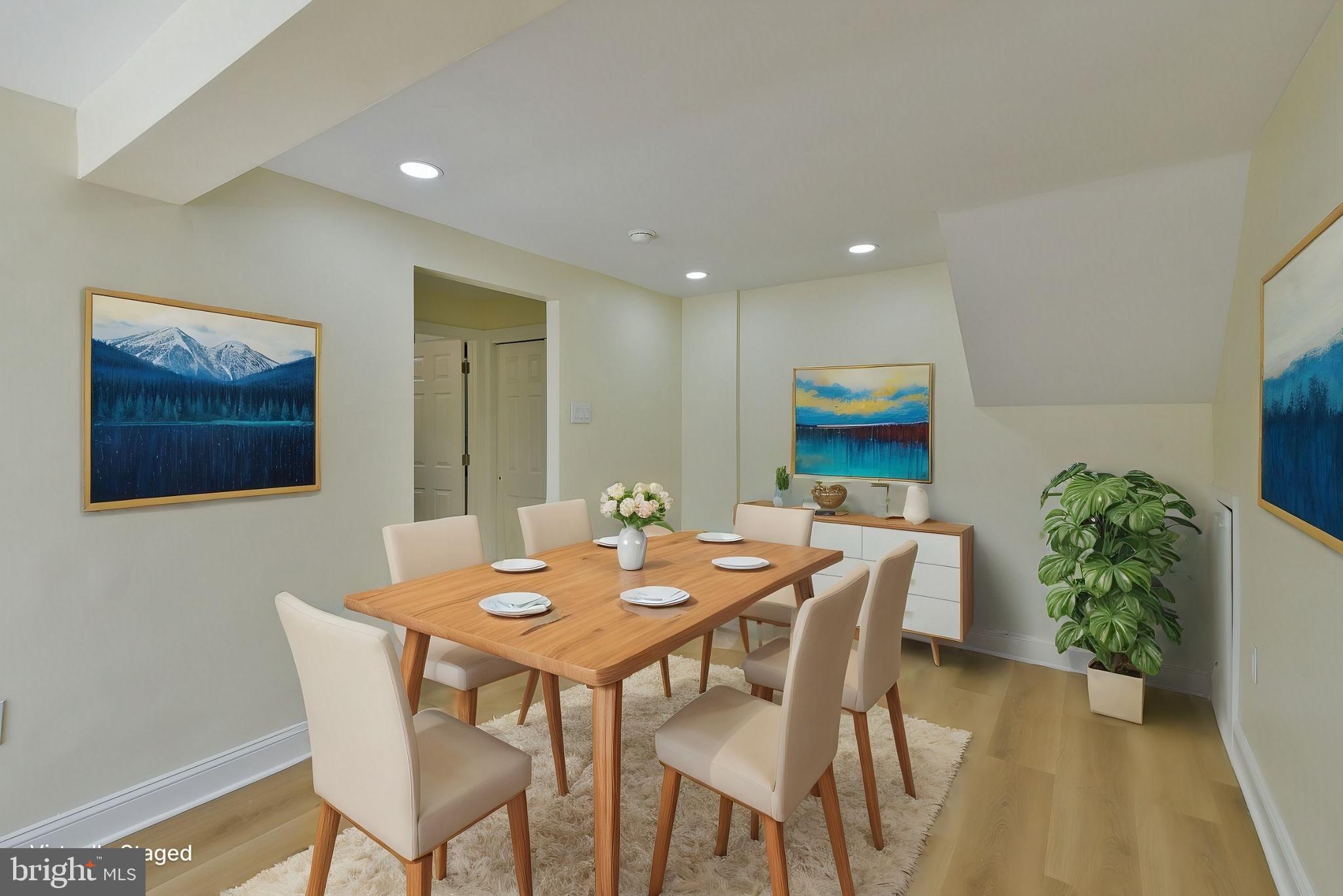 141 Zane Avenue, Unit A Jenkintown, PA 19046 - Photo 9 of 17 Dining area in open living room layout V Staged