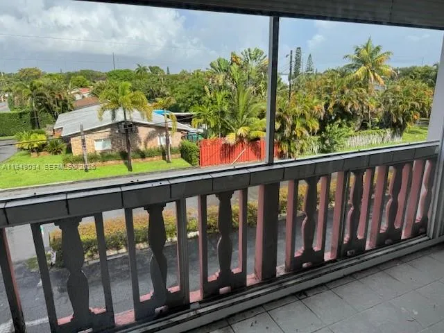 a city view from a balcony