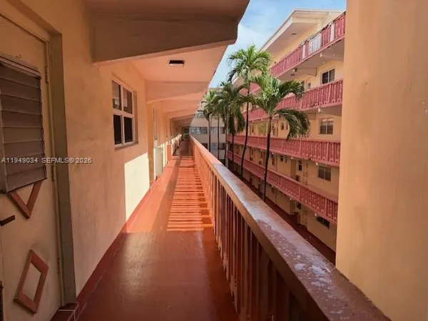 a view of a balcony