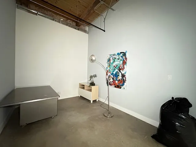 a room with cabinet and a couch