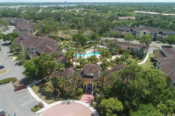 an aerial view of multiple house