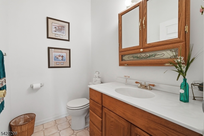 140 Bunker Hill Road Princeton, NJ 08540 - Photo 24 of 44 a bathroom with a toilet a sink and mirror