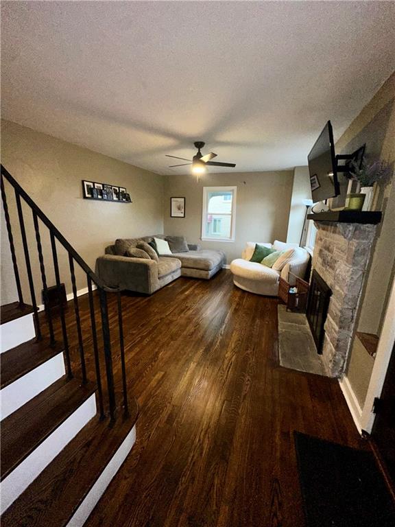 608 Wible Run Road Pittsburgh, PA 15209 - Photo 4 of 27 a living room with furniture and a wooden floor