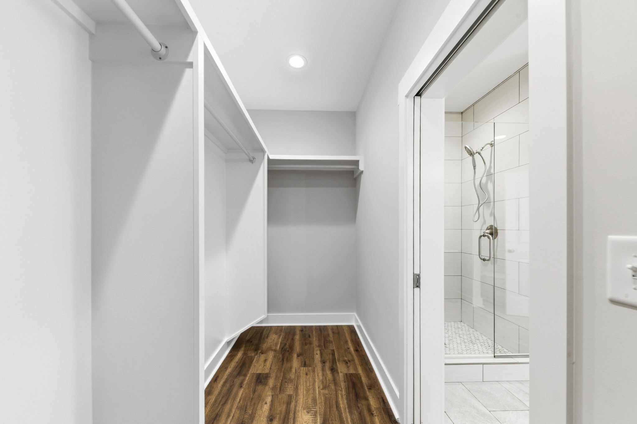 338 Dugout Road Summertown, TN 38483 - Photo 49 of 75 a view of hallway with stairs and wooden floor