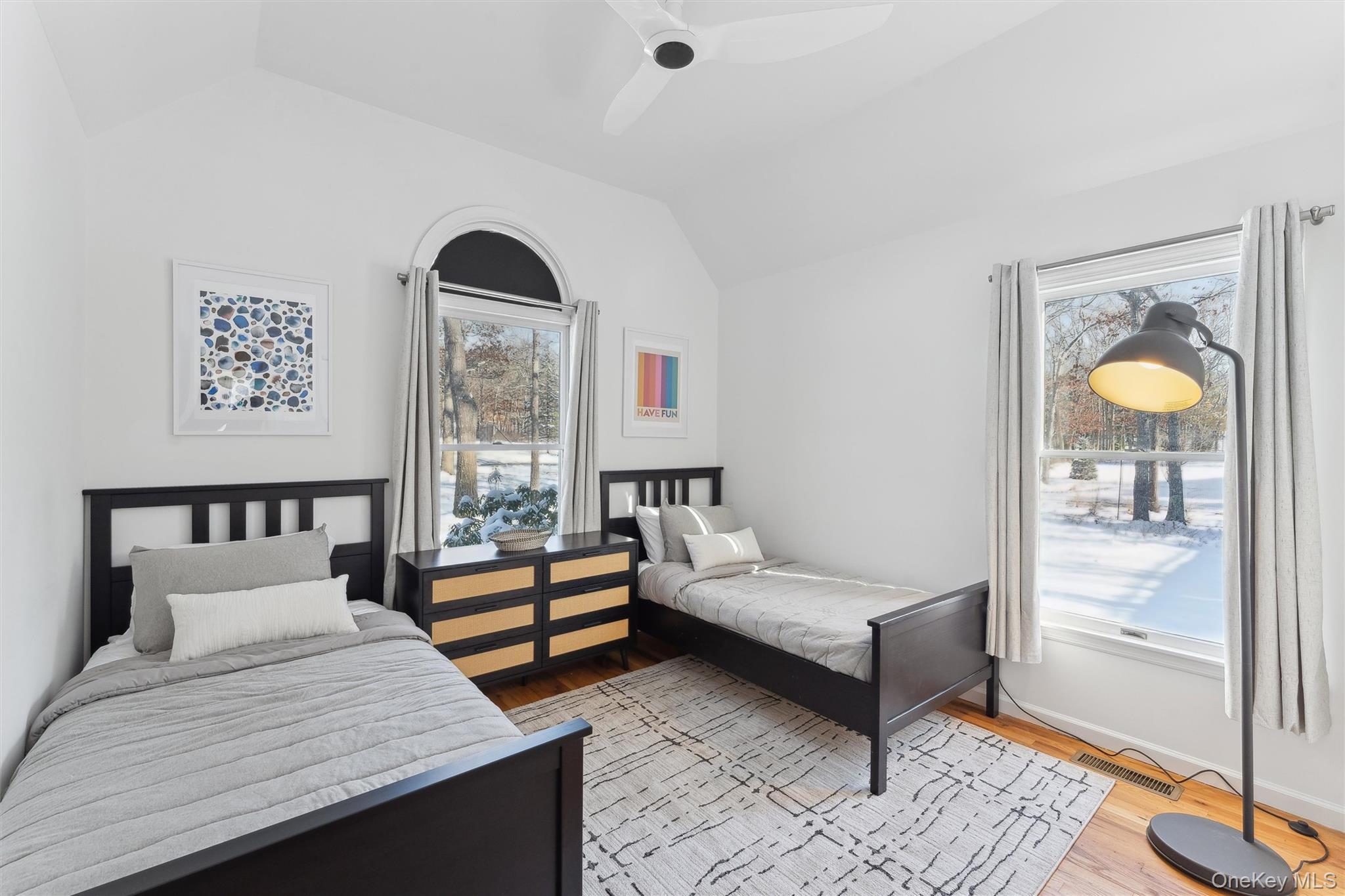 14 Hildreth Road Hampton Bays, NY 11946 - Photo 16 of 29 Bedroom featuring wood flooring, and ceiling fan