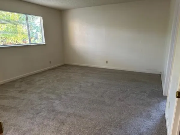 an empty room with a window