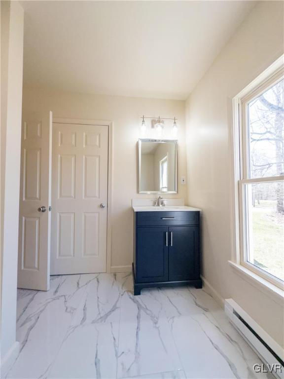 396 Swamp Road Wind Gap, PA 18091 - Photo 23 of 50 a bathroom with a vanity mirror and sink