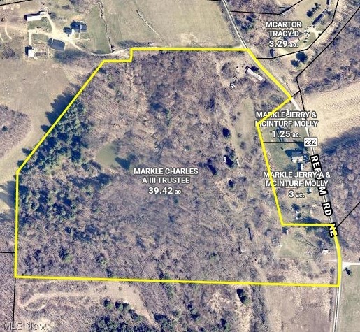 5911 Reform Road Northeast Newark, OH 43055 - Photo 2 of 19 Aerial Survey Plat. Depicting property boundaries and ownership information for the specified parcels