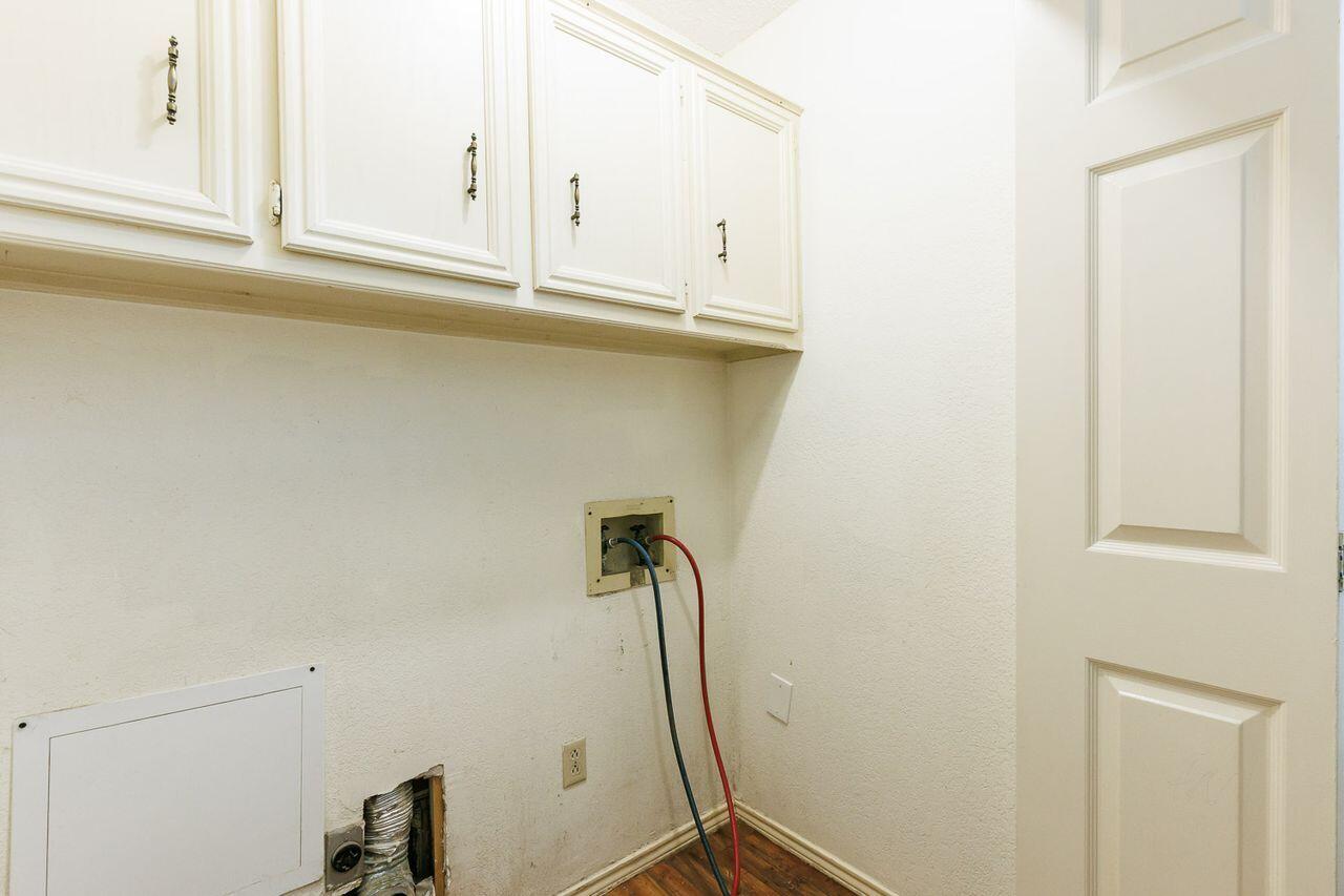 6411 York Drive, Unit B Lubbock, TX 79414 - Photo 17 of 28 a view of storage and utility room with cabinet