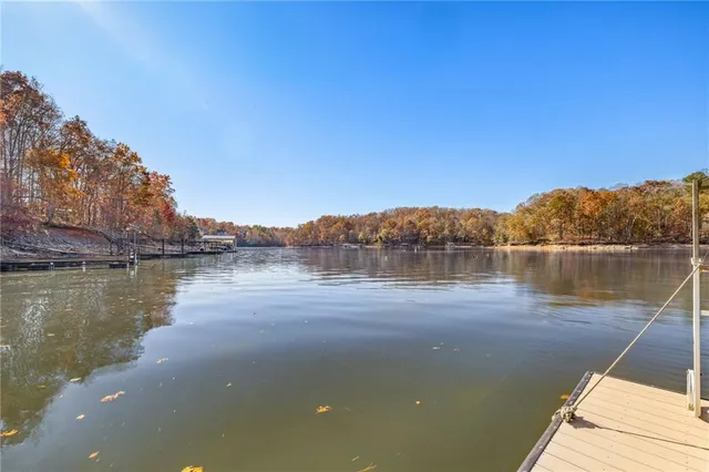 a backyard of a house with lots of trees