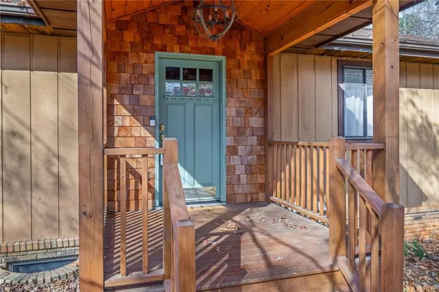 a view of front door of house