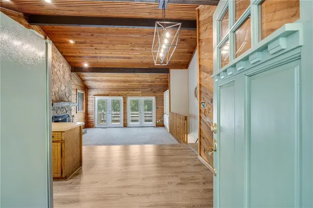 a view of an entryway of a house