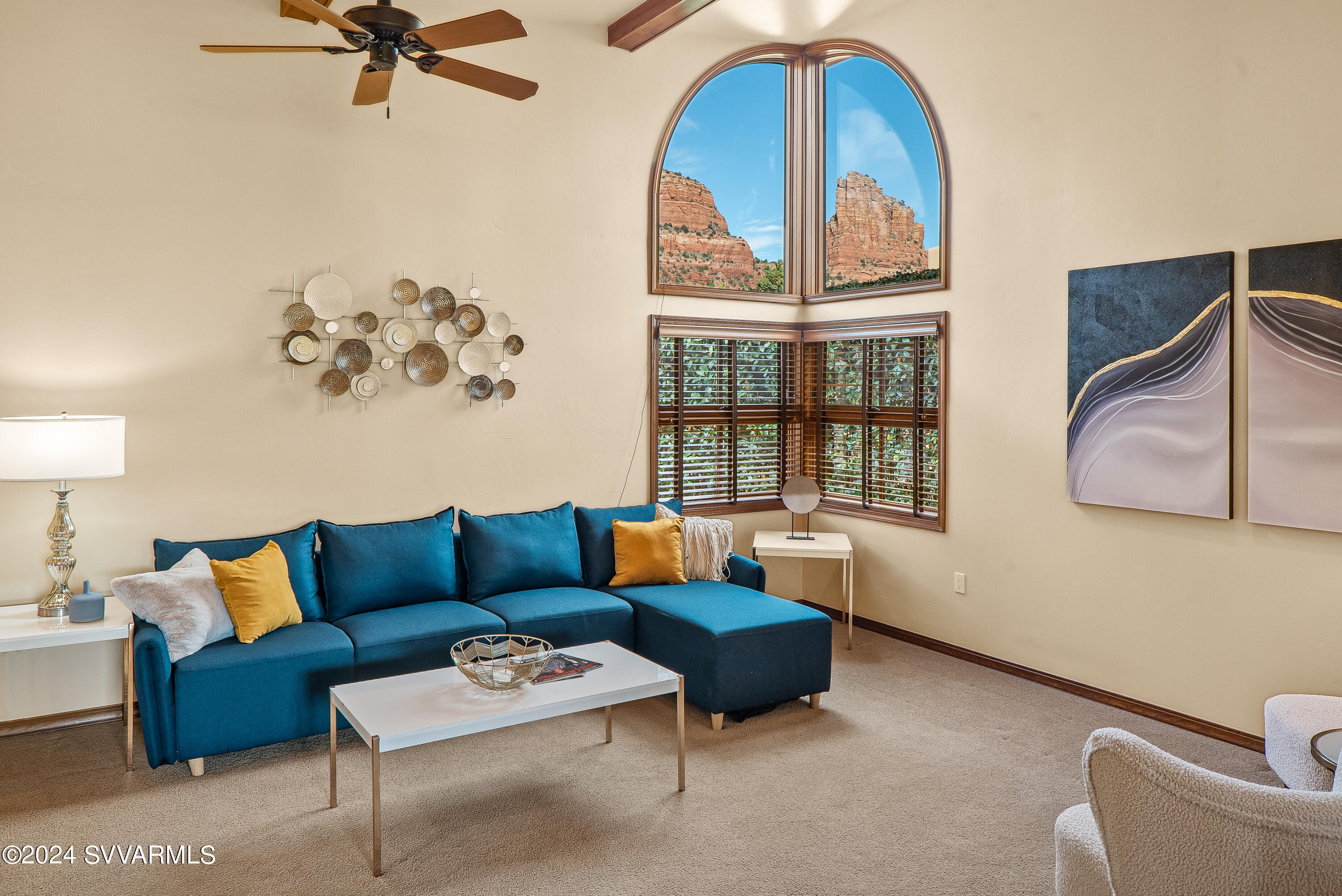 395 Merry Go Round Rock Road Sedona, AZ 86351 - Photo 24 of 68 L Rm windows showcase Gunsight Mtn